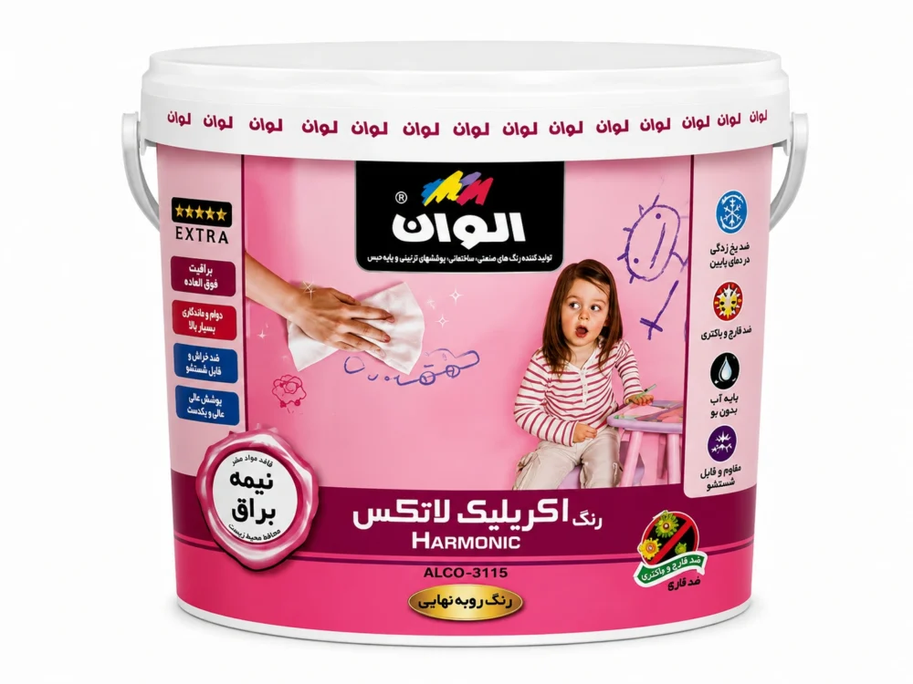 رنگ اکریلیک لاتکس نیمه براق